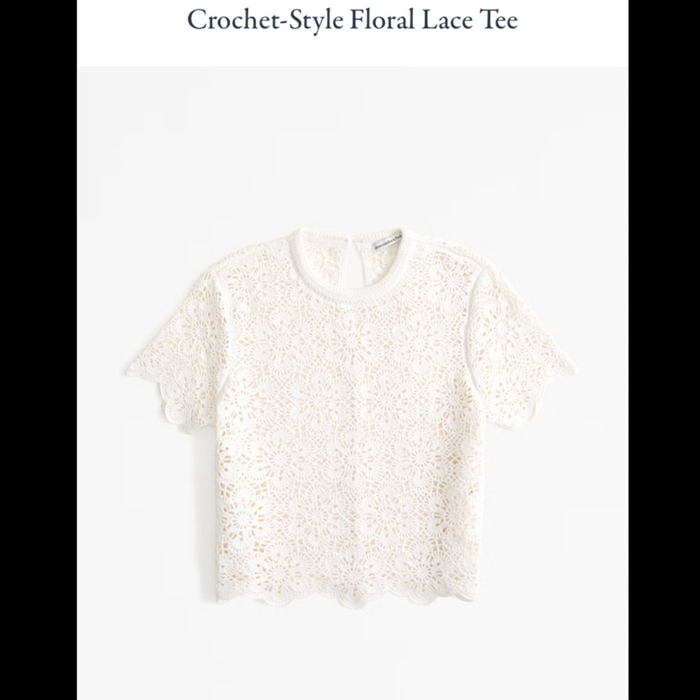 A&F Crochet Floral Top